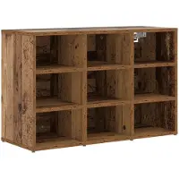 vidaXL Schoenenkast 77,5 x 30 x 51 cm Bewerkt hout Oud hout