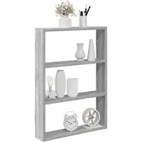 vidaXL Wandschap 43x9x60 cm bewerkt hout grijs sonoma eikenkleurig