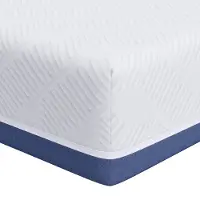 vidaXL Matras Wit en Blauw 90 x 190 cm Jacquard stof