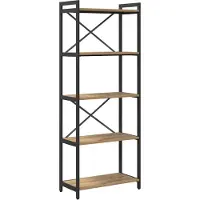 vidaXL Boekenplank 60 x 30 x 155 cm Bewerkt hout Artisan Eiken