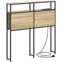 vidaXL Opberghoofdbord Sonoma eiken Bewerkt hout