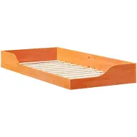 vidaXL Bedframe Wasbruin 80 x 200 cm Massief grenenhout