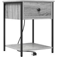 vidaXL Nachtkastje Grijs Sonoma 42 x 41 x 56 cm Bewerkt hout