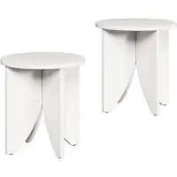 vidaXL Salontafel, 2 stuks, wit, 41,5 x 41,5 x 44 cm