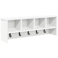 vidaXL Wandgemonteerde kapstok Muurmontage Wit 75 x 16 x 26 cm