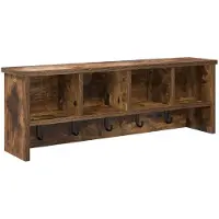 vidaXL Wandgemonteerde kapstok Rook Eiken 75 x 16 x 26 cm
