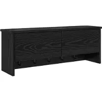 vidaXL Wandgemonteerde kapstok Zwart Eiken 80 x 20 x 30 cm
