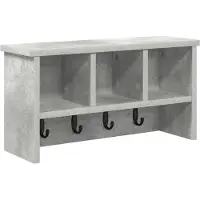 vidaXL Wandgemonteerde kapstok Muurmontage Beton Grijs 50 x 16 x 26 cm