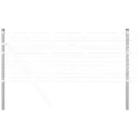 vidaXL Hekpaal. 2 pcs Zilver 50 cm Poedercoated staal