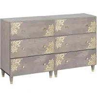 vidaXL Dressoir 2 st 60 x 33 x 75 cm Massief Mango Hout Grijs