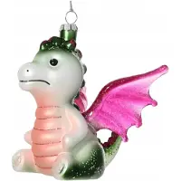 Kaemingk Glazen Draak Kersthanger 13,1 cm - Unieke sprookjesdecoratie