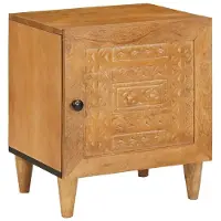 vidaXL Nachtkastje Lichtbruin 80 x 50 x 40 cm Bewerkt hout