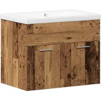vidaXL Badkamerkast Oudhout 60 x 38,5 x 46 cm Bewerkt hout