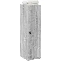 vidaXL Badkamerkast met rolhouder 20,5x22x72 cm grijs sonoma eiken