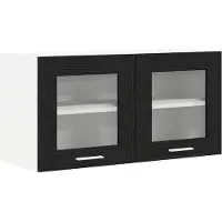 vidaXL Hangkast Zwart Eiken en Wit 80 x 31 x 40 cm Bewerkt hout