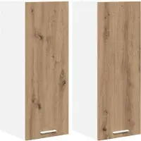 vidaXL Hangkast 2 st Ambachtelijke Eik en Wit Bewerkt hout
