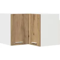 vidaXL Hangkast Ambachtelijke Eik en Wit 57 x 57 x 40 cm Bewerkt hout