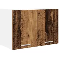 vidaXL Hangkast Oud Hout en Wit 60 x 31 x 40 cm Bewerkt hout