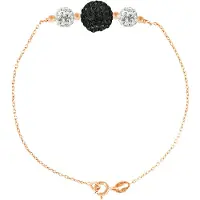 Diadema Trilogie armband kristal preciosa wit en zwart zilver 925 roze vergulde