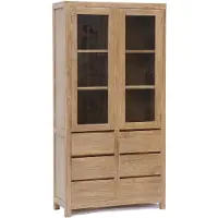 Tower Living Vitrinekast Corona Groot - Teakhout - Naturel -