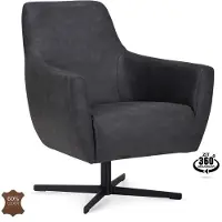 WGXL Collection Fauteuil Haven - Microleder - Bull - Antraciet -