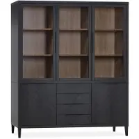 Maxfurn Vitrinekast Gamma - Groot - Lamulux - Old piano - Old teak -