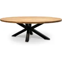 WGXL Collection Eettafel Acaciahout - Ovaal - Spinpoot 10 x 5 cm - 180 cm -