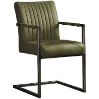Tower Living Eetkamerstoel Ferro arm - Microvezel - Groen -
