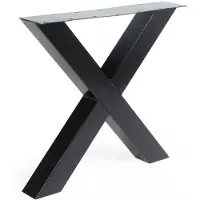 WGXL Collection Metalen X-Poot - 10 x 10 cm - Zwart -