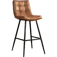 Tower Living Barkruk Navarra - Zithoogte 75 cm - Suedelook texiel - Cognac -