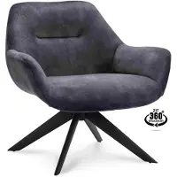 WGXL Collection Fauteuil Clinton - Stof Adore - Antraciet -