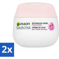 Garnier - SkinActive - Dagcrème met rozenwater - Voor droge en gevoelige huid - 50 ml - Voordeelverpakking - 2 stuks