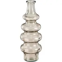 Mica Vaas Gerecycled Glas - Lichtroze - 16 X 16 X 42 Cm