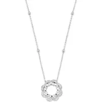 Orphelia 'Onyx' Dames 925 Sterlingsilver Ketting met Hanger - Zilver ZH-7127
