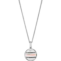 Orphelia 'Maxwell' Dames 925 Sterling Zilveren Ketting met Hanger - Zilver/Roze ZH-7501