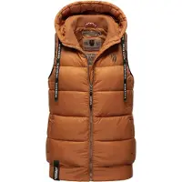 NAVAHOO Bodywarmer 'Kassidy' karamel / zwart / wit