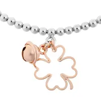 Orphelia Dames 925 Sterling Zilveren Armband - Zilver/Roze ZA-7110