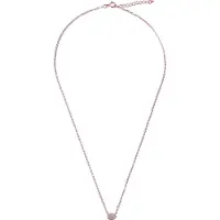 Orphelia 'Robin' Dames 925 Sterling Zilveren Halsketting - Roze ZK-7434