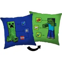Jerry | Creeper – 40x40 cm – Zacht Vierkant Sierkussen – Voor Slaapkamer of Gaming Room