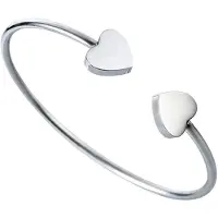 Marama - Armband Hearts Zilver - bangle - buigbaar - hartjes - damesarmband - silver plated