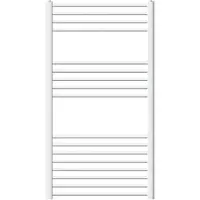LuxeBath Elektrische badkamerradiator met verwarmingselement 1200W 750x1200 mm Wit rechte zijaansluiting & thermostaat Digitaal display