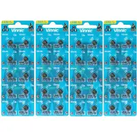 Vinnic Alkaline mini knoopbatterij G5 / LR48 / AG5 Alkaline Knoopcel Batterij 40 Stuks