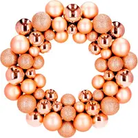 Springos Kerstkrans | Kerst Decoratie | 34 cm | Goud | Rosegoud