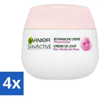 Garnier - SkinActive - Botanische Dagcrème - Rozenwater - Droge & Gevoelige Huid - 50 ml - Voordeelverpakking - 4 stuks