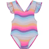 SuperCute kinder badpak waves met gekruiste bandjes en drukknopen maat 98