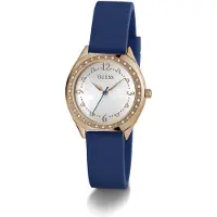 GUESS Analoog horloge 'CHARLOTTE' navy / rose-goud