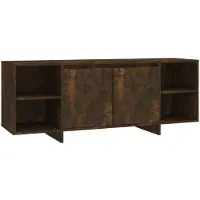 vidaXL Tv-meubel 130x35x50 cm bewerkt hout gerookt eikenkleurig