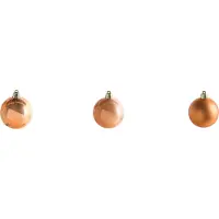 Beliani LOVATNET - Set van 60 kerstballen - Koper - Synthetisch materiaal