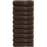 vidaXL Handdoeken SOLUND 10 st 600 g/m² 50x100 cm bruin