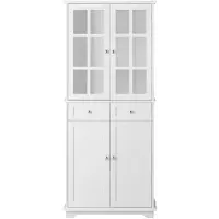 SoBuy FSB76-W: Keukenkast, hoge kast, opbergkast, badkamerkast, buffetkast, commode, wit